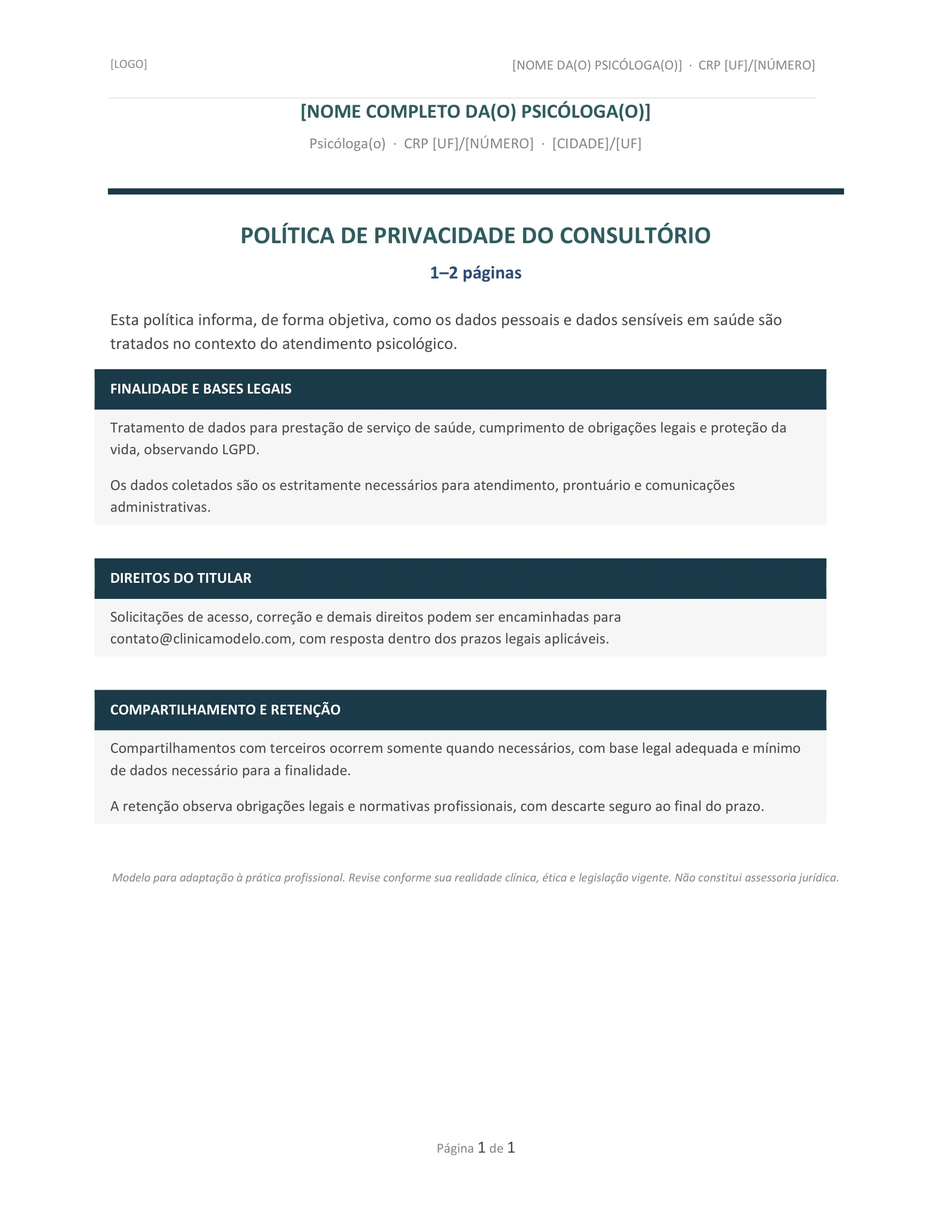 Política de Privacidade