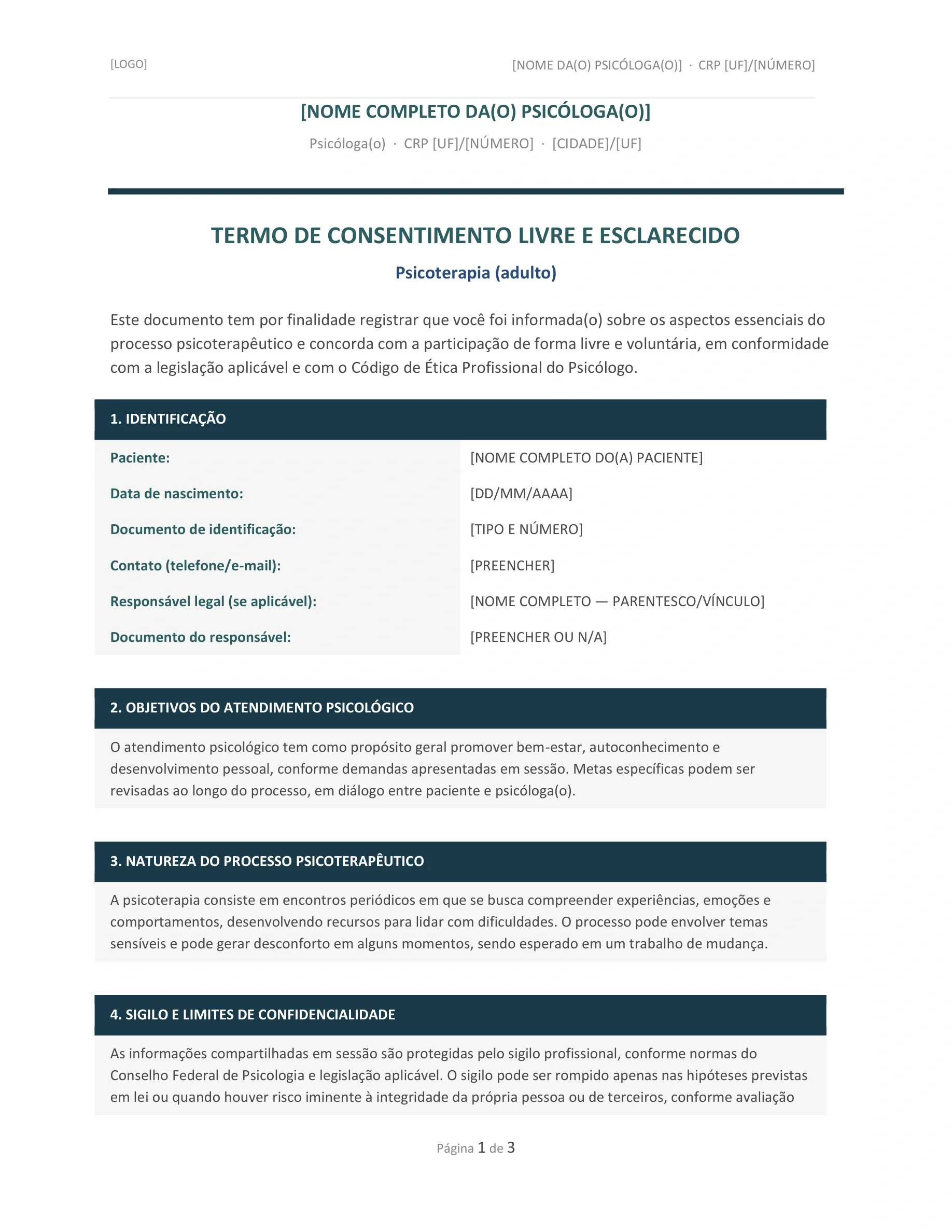 Termo de Consentimento